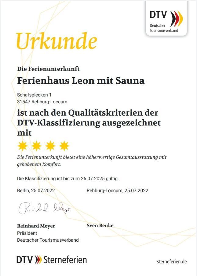 Ferienhaus Leon Mit Sauna Rehburg-Loccum Exterior photo